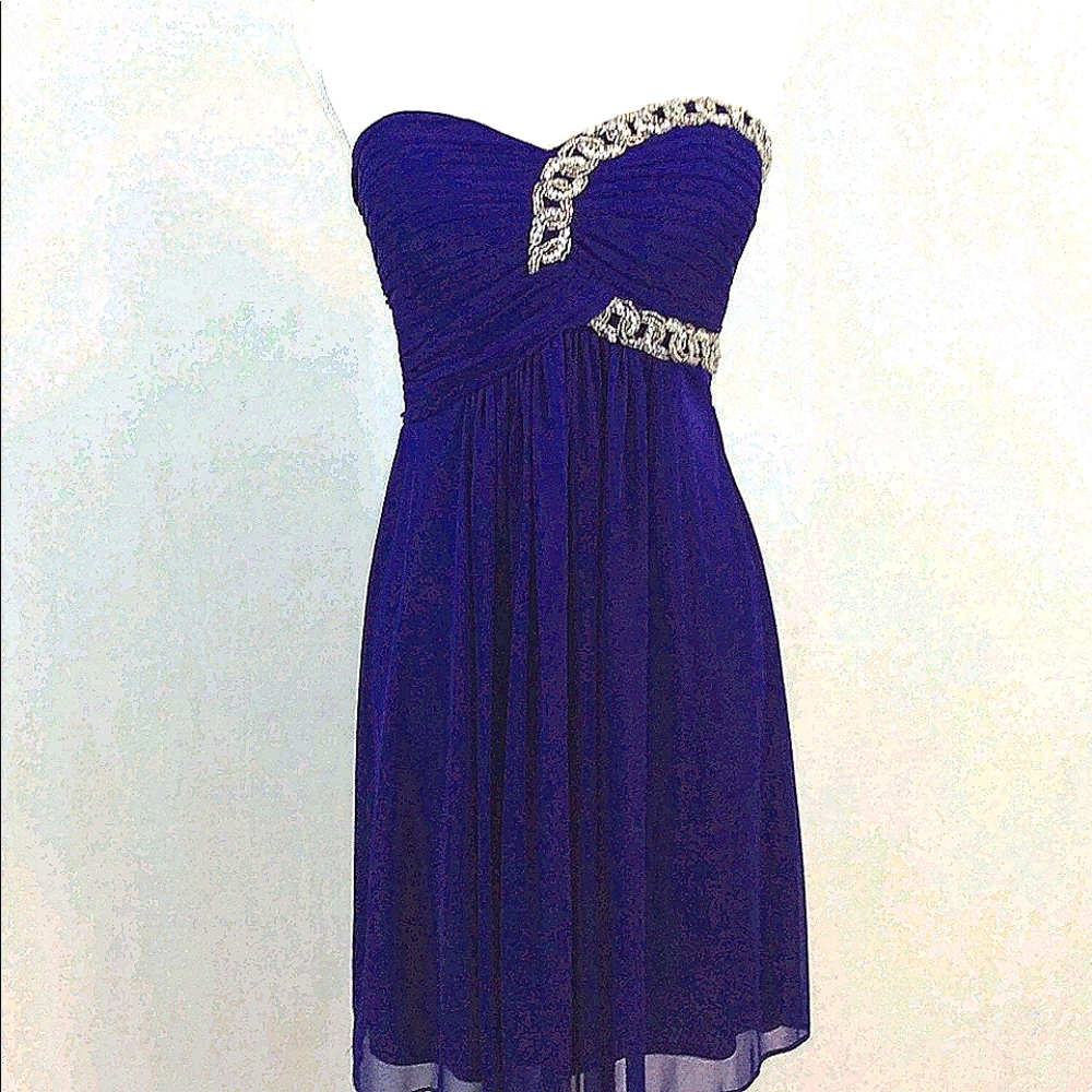 Strapless Dress Short Chiffon Dress